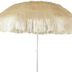 Le Soleil Parasol Raffia Beige 30+UV D 180 H 205 Cm