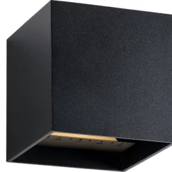 Garden Lights Wandlamp Mauri Zwart 10 X 10 X 10 Cm