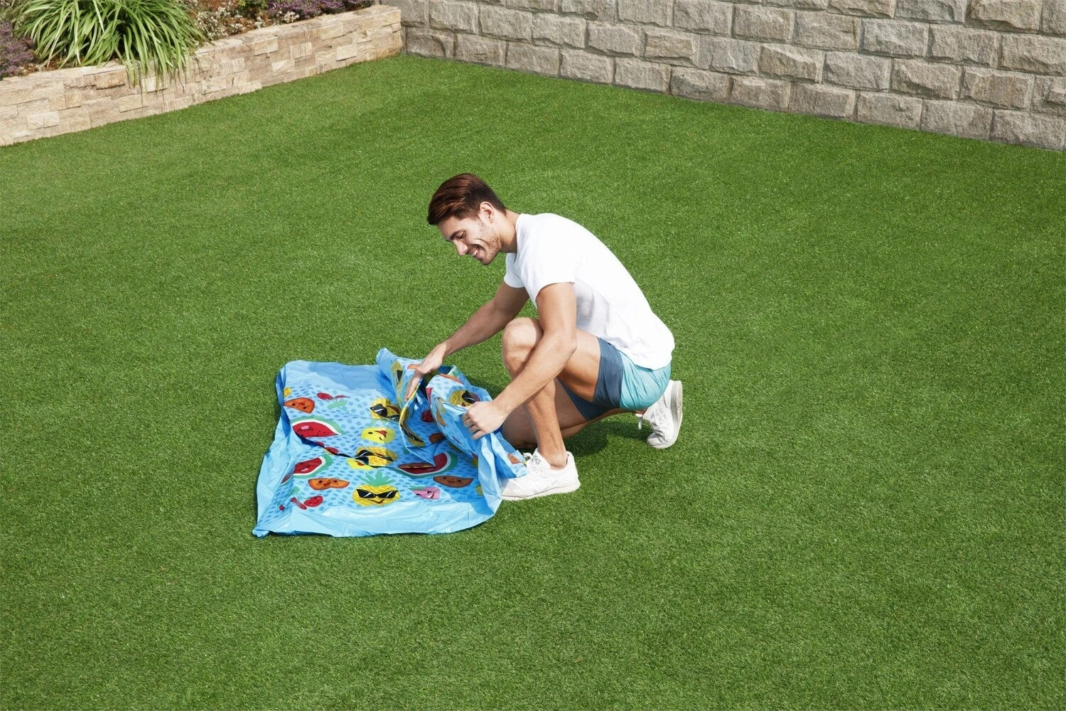 Bestway Kinderzwembad Frame Splash-in-shade Rond Blauw D 244 H 51 Cm 5 Bestway Kinderzwembad Frame Splash-in-shade Rond Blauw D 244 H 51 Cm - Afbeelding 3