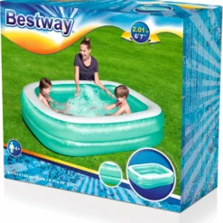 Bestway Kinderzwembad Rechthoek Blauw 201 X 150 X 51 Cm 6+ -Goedkope Hof Liefde Winkel 6942138967982 7