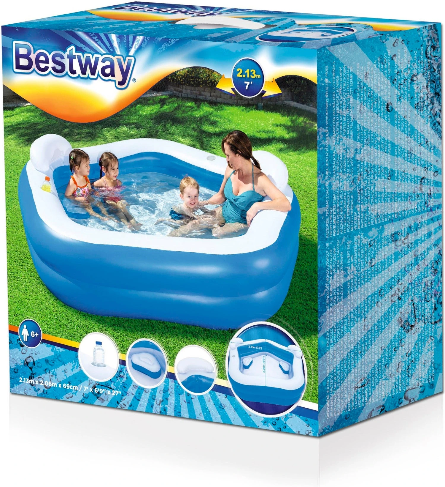 Bestway Opblaasbaar Zwembad Pentagonaal 231 X 207 X 69 Cm 12 Bestway Opblaasbaar Zwembad Pentagonaal 231 X 207 X 69 Cm - Afbeelding 10