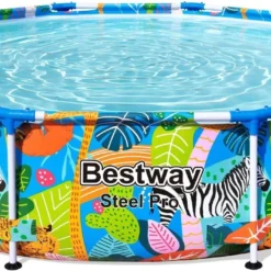 Bestway Kinderzwembad Steel Pro Rond Jungle D 305 H 66 Cm