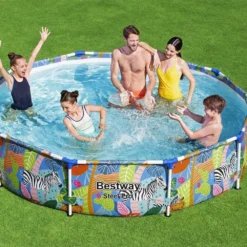 Bestway Kinderzwembad Steel Pro Rond Jungle D 305 H 66 Cm -Goedkope Hof Liefde Winkel 6942138972177 5