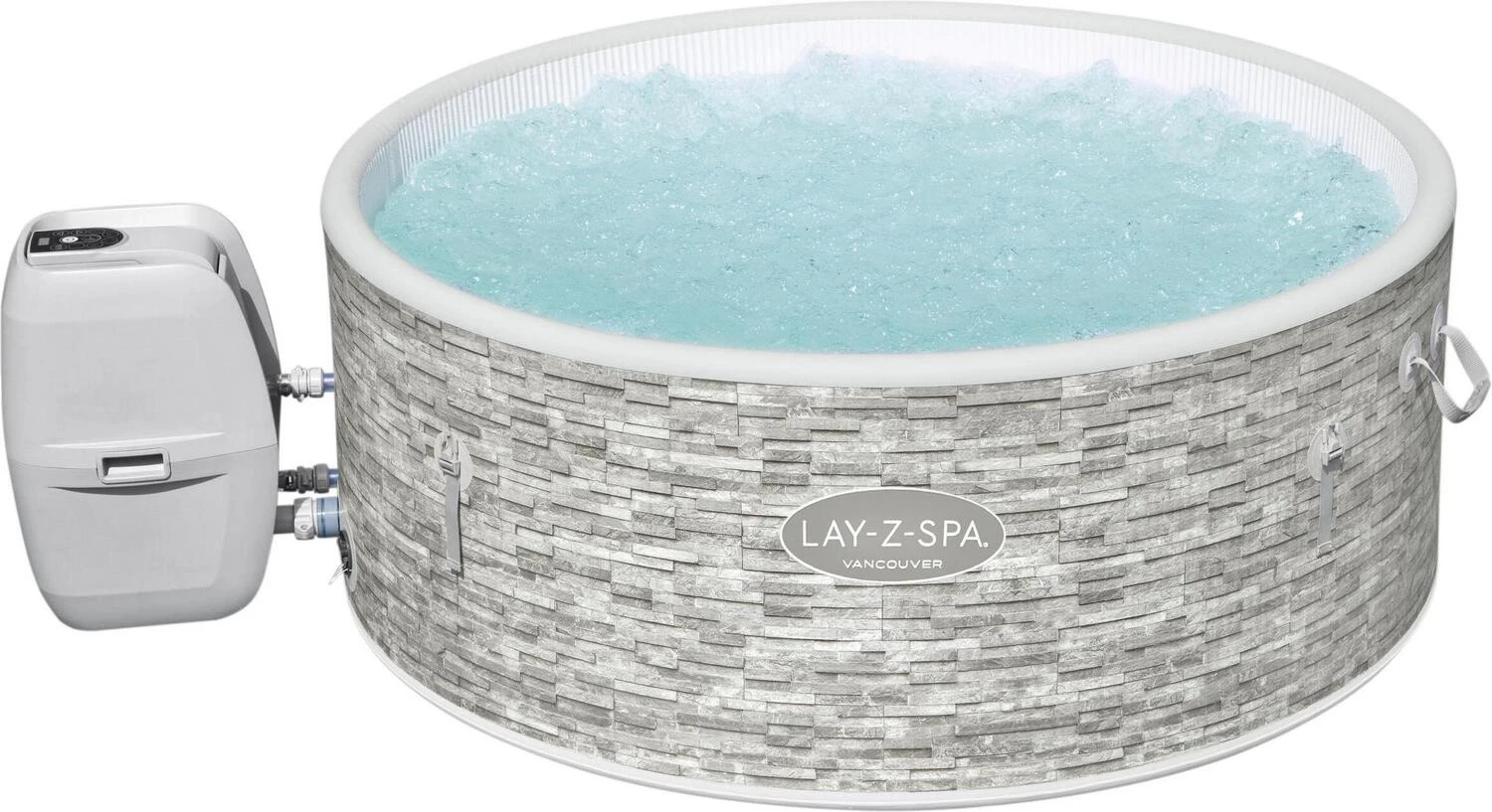 Bestway Opblaasbare Jacuzzi Lay-Z-Spa Vancouver Plus Rond Grijs D 155 H 60 Cm 3 Bestway Opblaasbare Jacuzzi Lay-Z-Spa Vancouver Plus Rond Grijs D 155 H 60 Cm