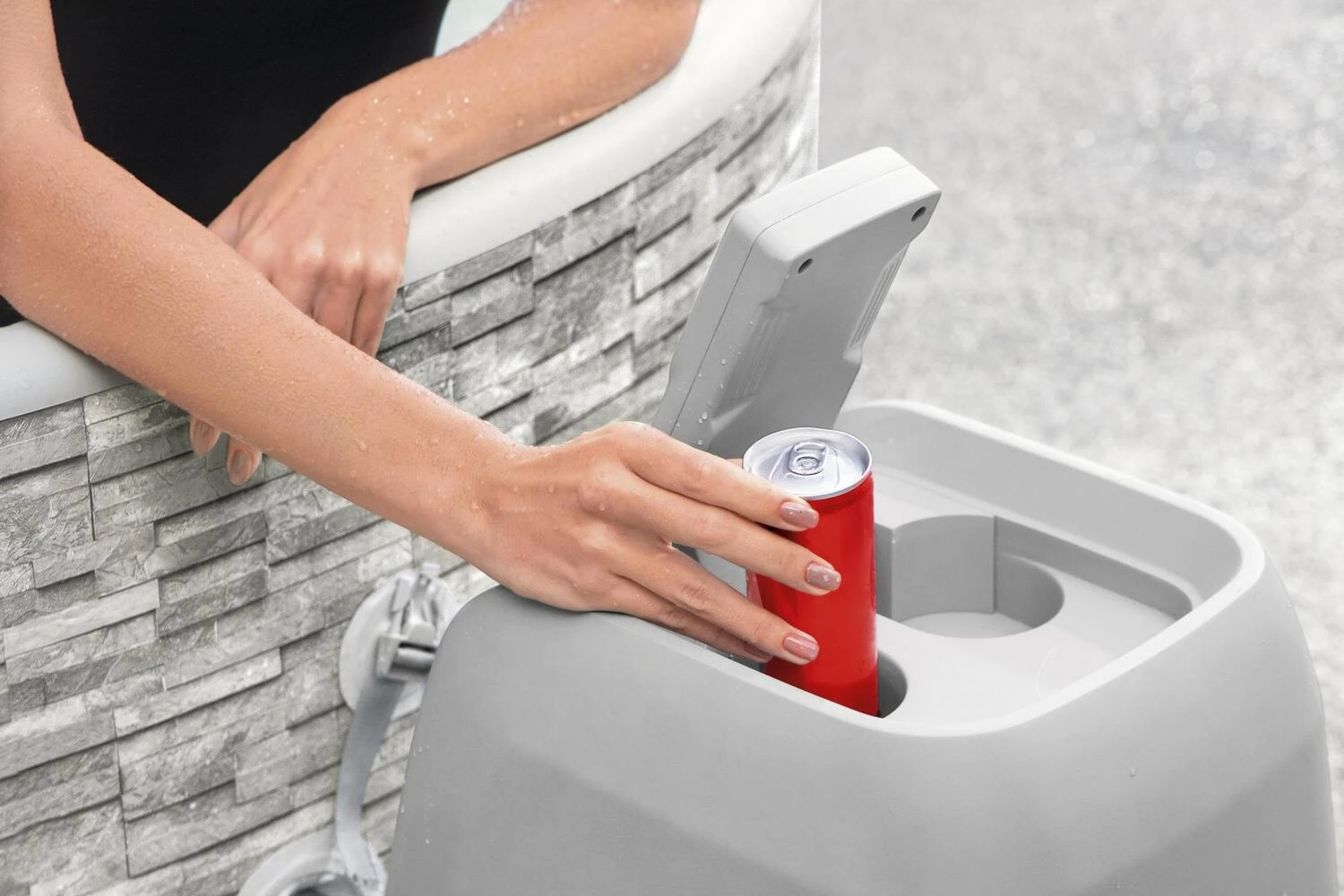 Bestway Opblaasbare Jacuzzi Lay-Z-Spa Vancouver Plus Rond Grijs D 155 H 60 Cm 14 Bestway Opblaasbare Jacuzzi Lay-Z-Spa Vancouver Plus Rond Grijs D 155 H 60 Cm - Afbeelding 12