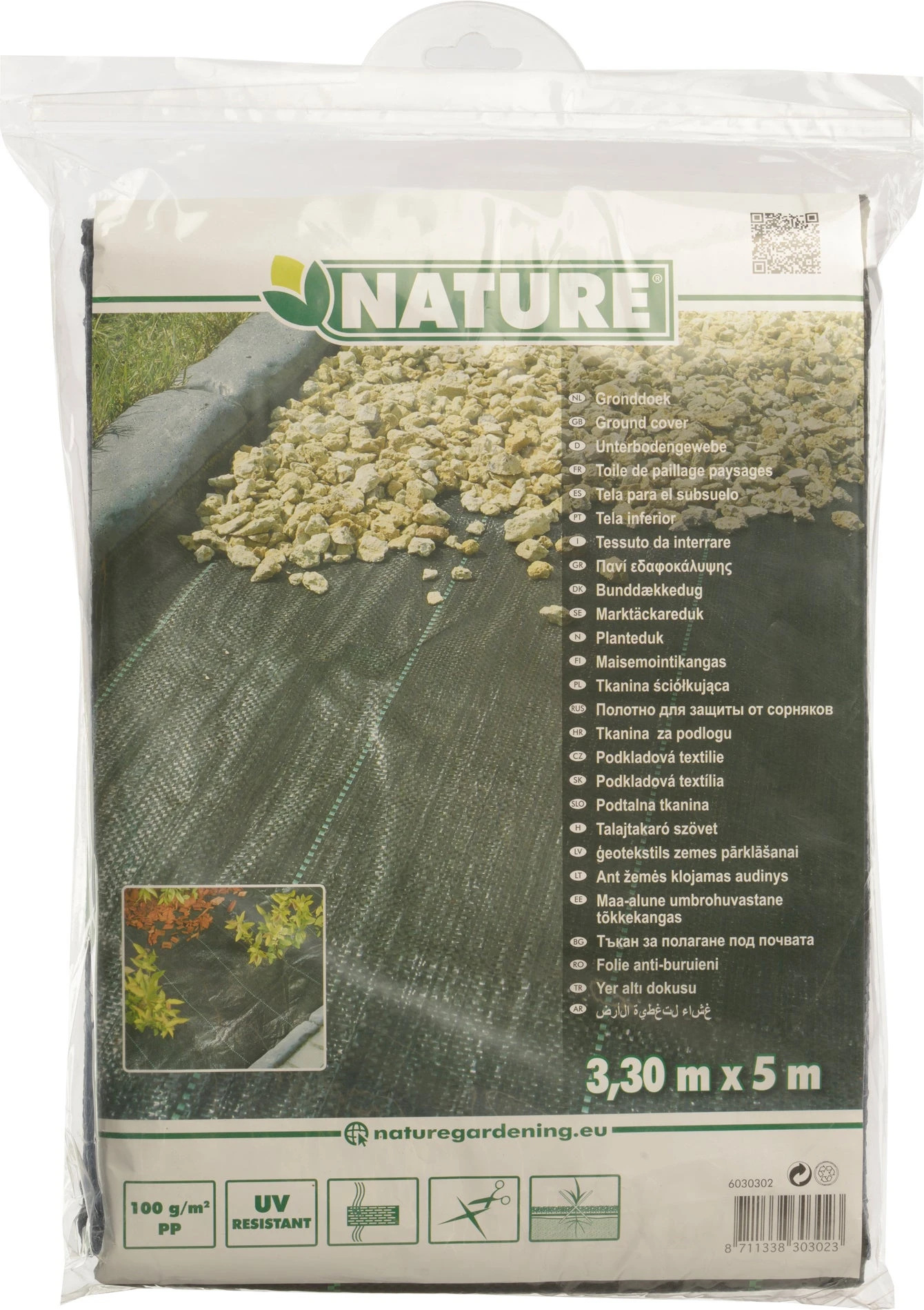 Nature Worteldoek 3,30 X 5m 100 G/m² Zwart 6 Nature Worteldoek 3,30 X 5m 100 G/m² Zwart - Afbeelding 4