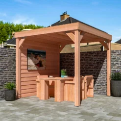 Overkapping Met Achterwand Zweeds Rabat Douglas 244 X 270 X 270 Cm -Goedkope Hof Liefde Winkel 8711471734593 1 1