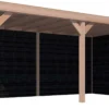 Overkapping Met Achterwand En Zijwand Zwart / Douglas 270 X 522 Cm -Goedkope Hof Liefde Winkel 8711471734838 1