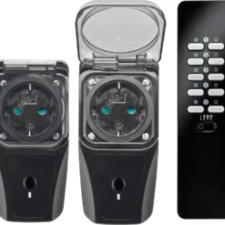 Calex Draadloze Schakelaar Buiten 2 Stuks Zwart