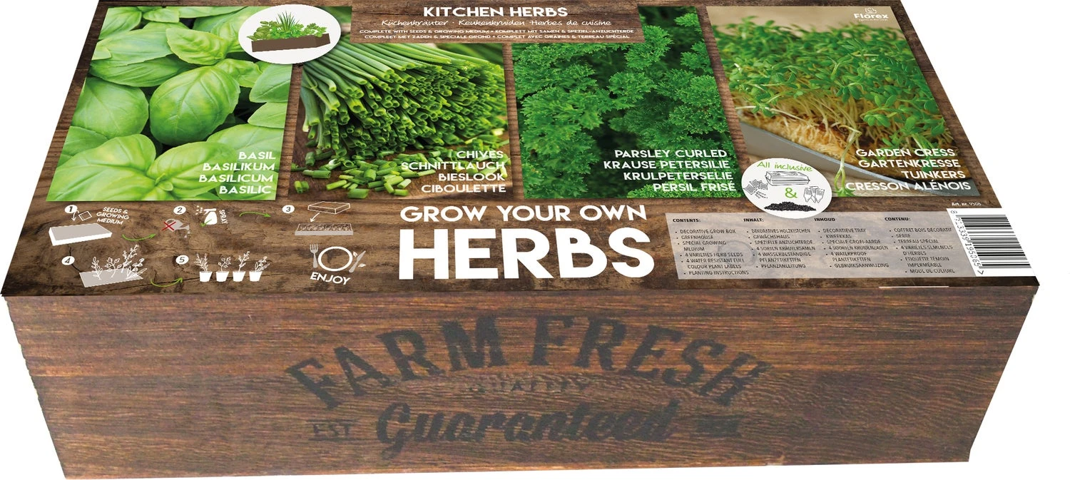 Florex Kruidenzaden Farm Fresh Kruidenbox 4 Florex Kruidenzaden Farm Fresh Kruidenbox - Afbeelding 2