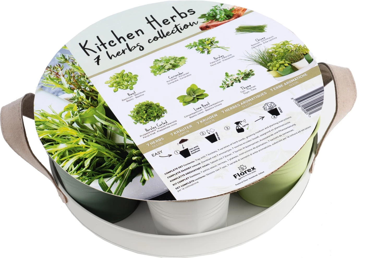 Florex Kruidenzaden Dienblad Met 7 Keukenkruiden 4 Florex Kruidenzaden Dienblad Met 7 Keukenkruiden - Afbeelding 2