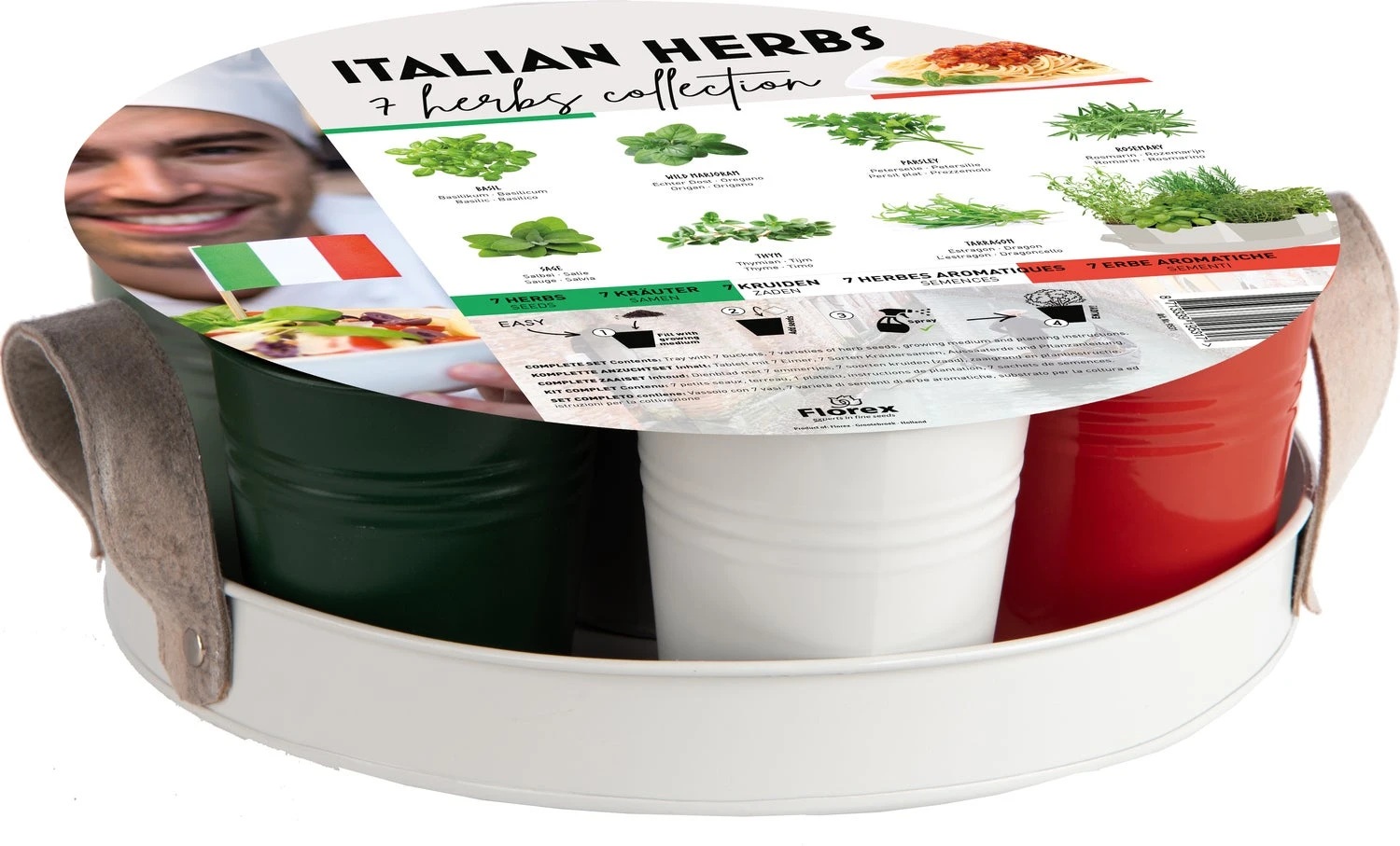 Florex Kruidenzaad Dienblad Met 7 Italiaanse Kruiden 30 X 30 X 10 Cm 3 Florex Kruidenzaad Dienblad Met 7 Italiaanse Kruiden 30 X 30 X 10 Cm