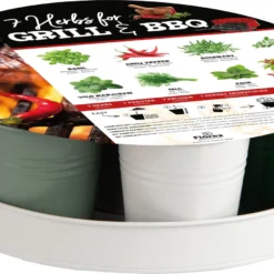 Florex Kruidenzaad Dienblad Met 7 Grill & BBQ-kruiden 30 X 30 X 10 Cm