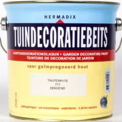 Hermadix Tuindecoratiebeits Taupe Wit 2,5 L