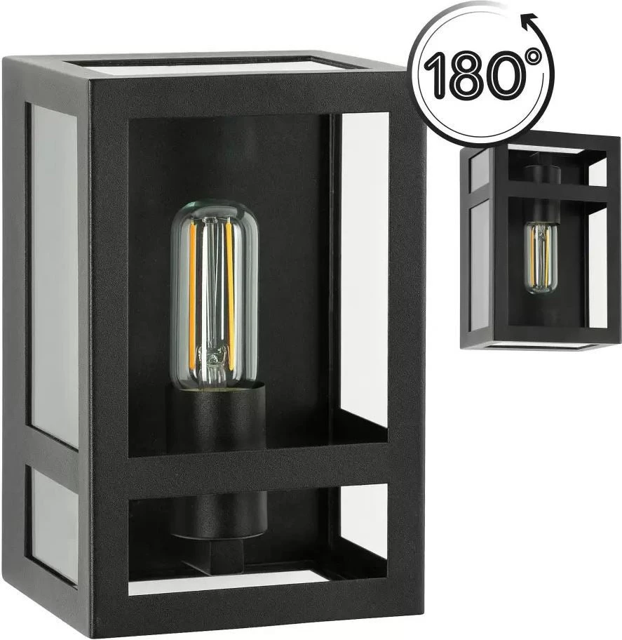 KS Verlichting Wandlamp City Zwart 15 X 12 X 23 Cm 4 KS Verlichting Wandlamp City Zwart 15 X 12 X 23 Cm - Afbeelding 2