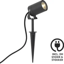 KS Verlichting Tuinspot Stark Zwart D 6 H 36 Cm -Goedkope Hof Liefde Winkel 8714732757201 3