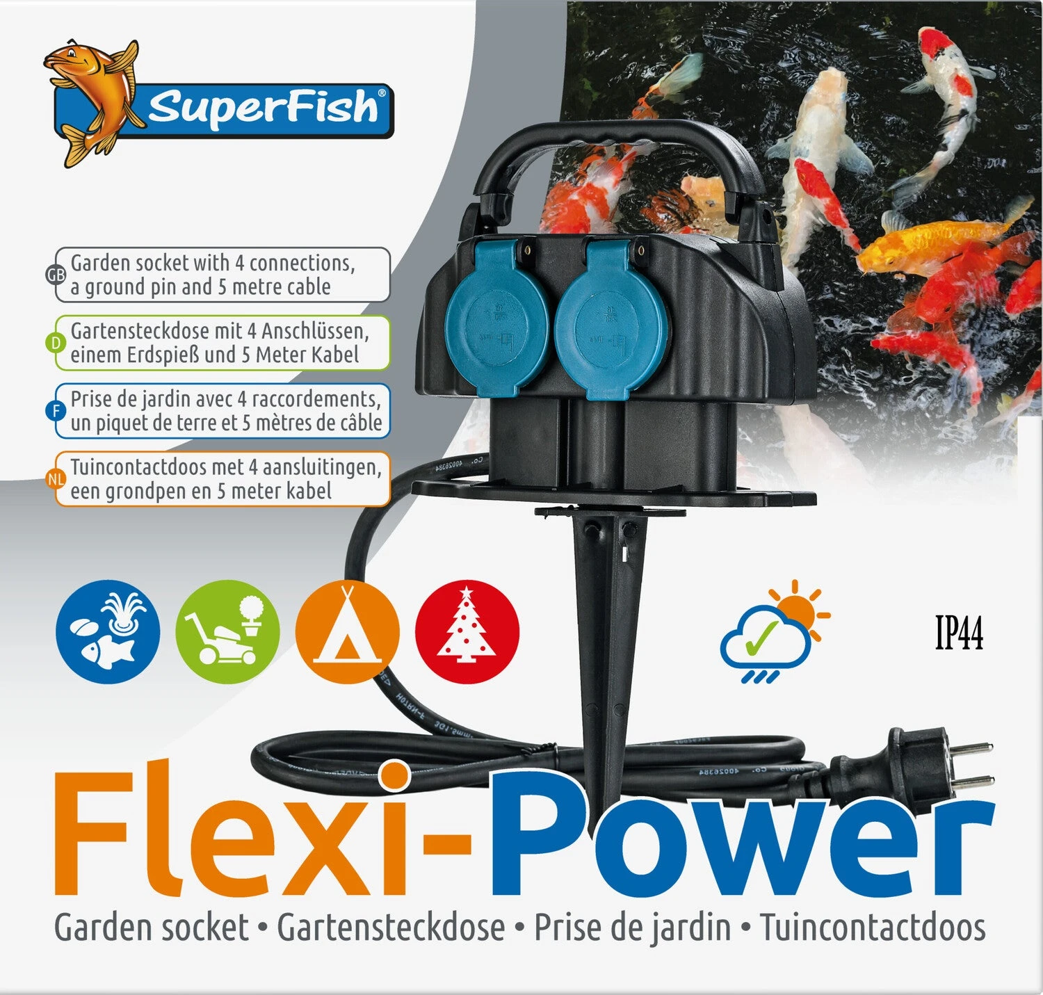 Superfish Stekkerdoos 4x Flexi-Power 5 M 4 Superfish Stekkerdoos 4x Flexi-Power 5 M - Afbeelding 2
