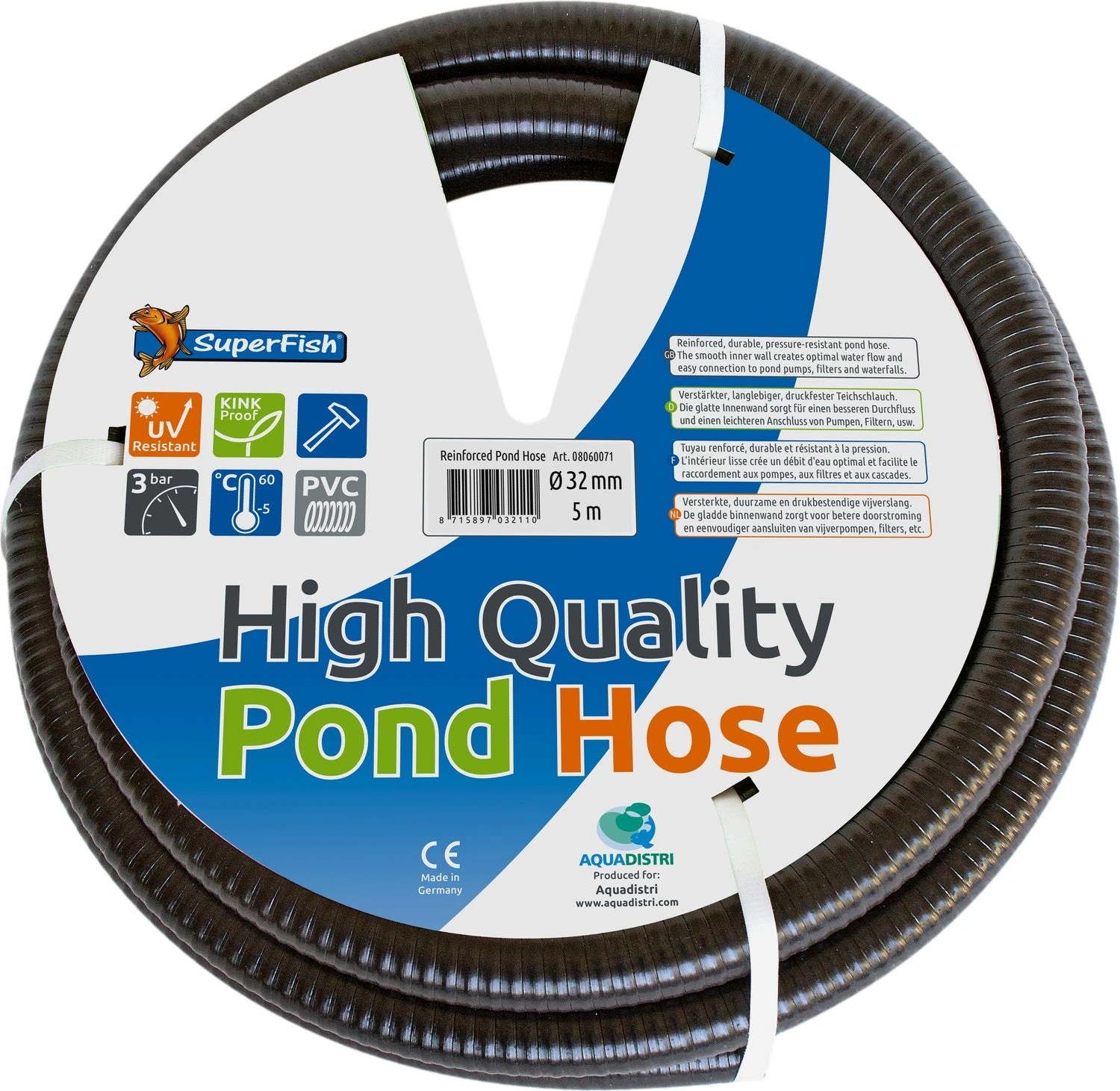 Superfish Gewapende Vijverslang 32 Mm 5 M 3 Superfish Gewapende Vijverslang 32 Mm 5 M