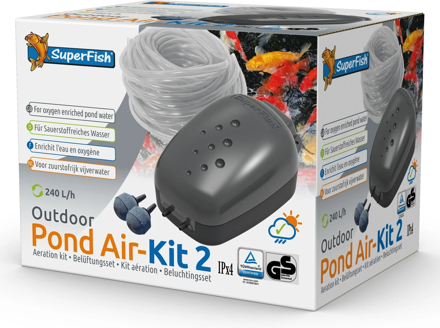 Superfish Vijver Luchtpomp Kit 2 240 L/h 3 Superfish Vijver Luchtpomp Kit 2 240 L/h