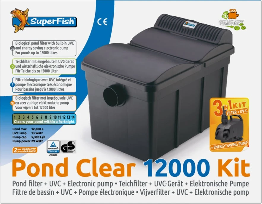 Superfish Vijverfilter Pond Clear 3-in-1 Kit 12000 L 4 Superfish Vijverfilter Pond Clear 3-in-1 Kit 12000 L - Afbeelding 2
