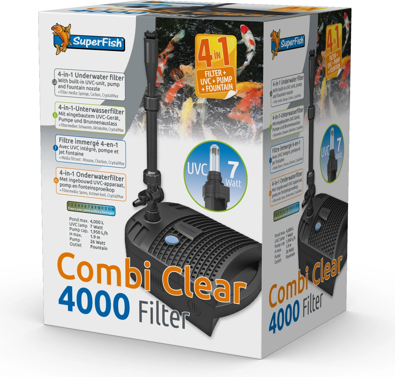 Superfish Vijverfilter Combi Clear 4000 1950 L/h 3 Superfish Vijverfilter Combi Clear 4000 1950 L/h
