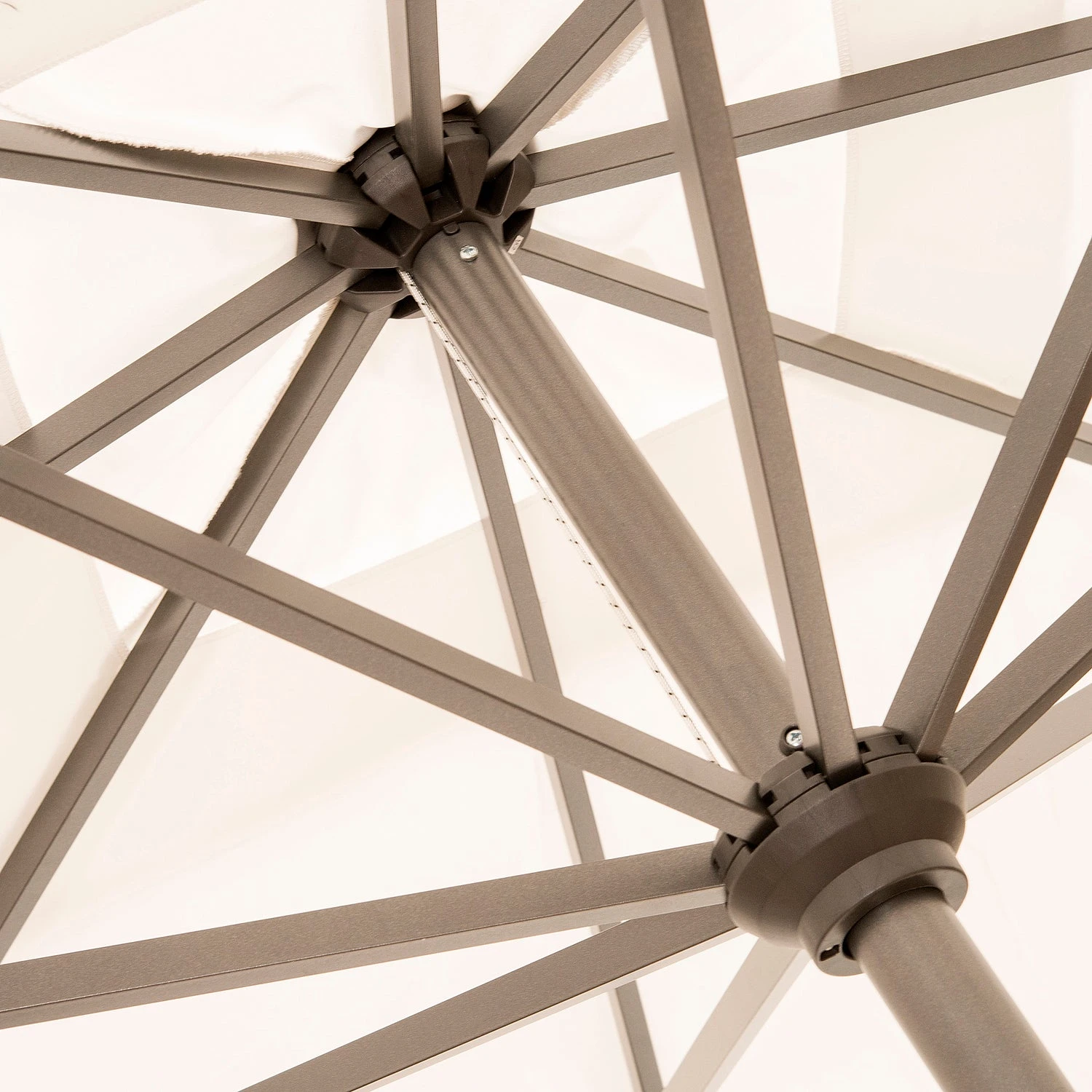 Intratuin Parasol Pallini 280 X 280 Cm 80+UV Wit 4 Intratuin Parasol Pallini 280 X 280 Cm 80+UV Wit - Afbeelding 2