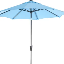 Intratuin Parasol Trinidad Blauw 80+UV D 250 Cm