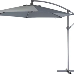 Intratuin Zweefparasol Milano Grijs 80+UV D 300 Cm