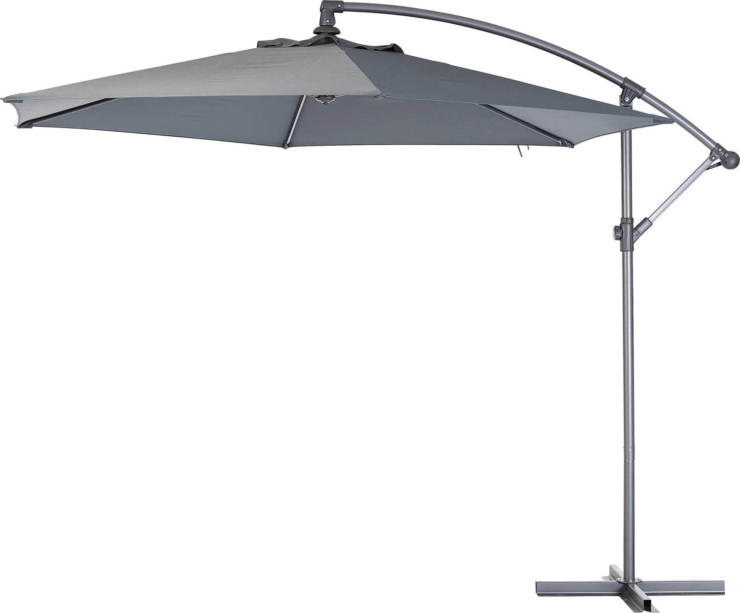 Intratuin Zweefparasol Milano Grijs 80+UV D 300 Cm 3 Intratuin Zweefparasol Milano Grijs 80+UV D 300 Cm