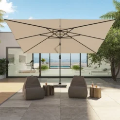Platinum Zweefparasol Challenger T1 Zwart 50+UV 300 X 400 X 268 Cm -Goedkope Hof Liefde Winkel 8717591774730 5
