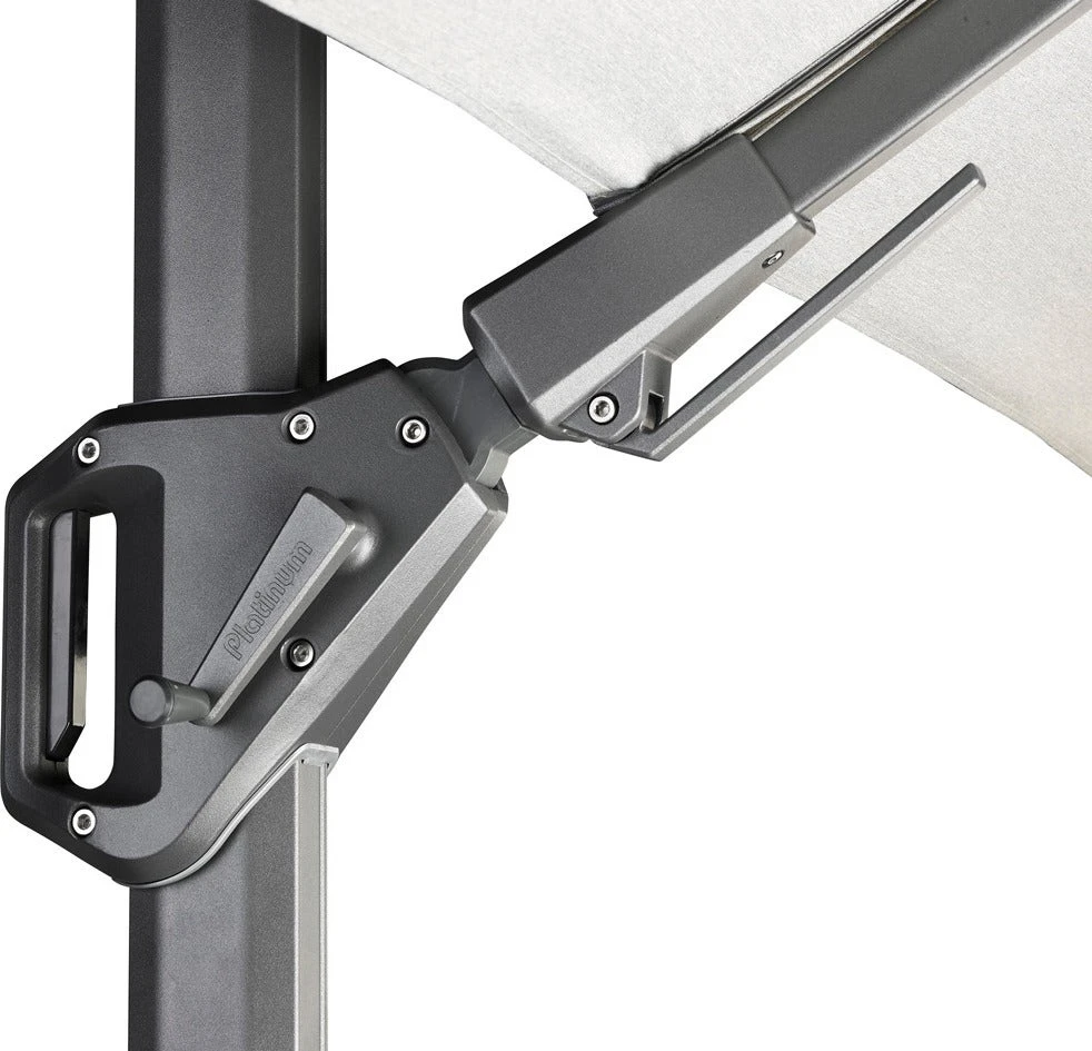 Platinum Zweefparasol Challenger T2 Antraciet 50+UV 300 X 300 X 255 Cm 5 Platinum Zweefparasol Challenger T2 Antraciet 50+UV 300 X 300 X 255 Cm - Afbeelding 3