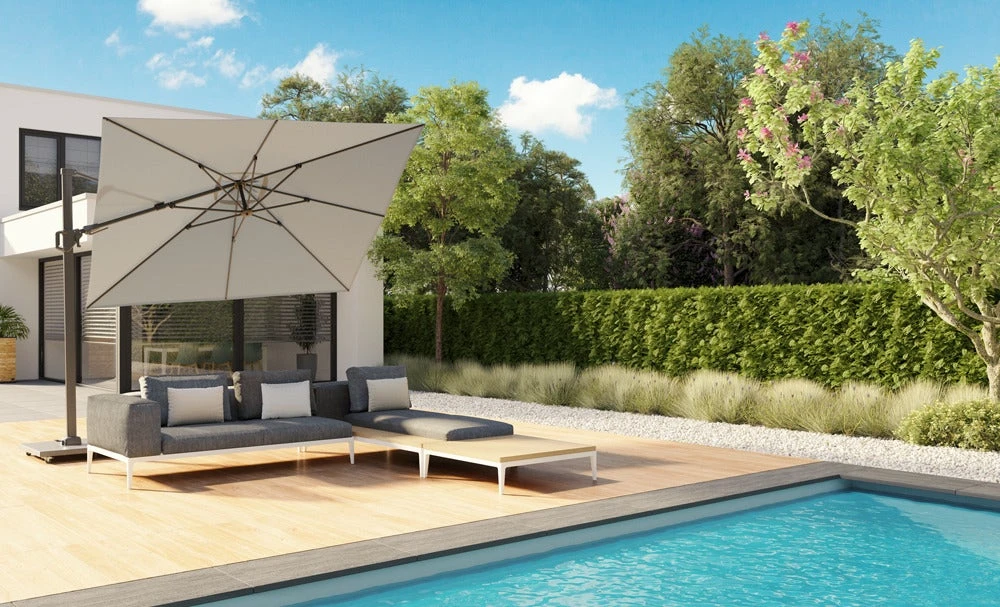 Platinum Zweefparasol Challenger T2 Antraciet 50+UV 300 X 300 X 255 Cm 7 Platinum Zweefparasol Challenger T2 Antraciet 50+UV 300 X 300 X 255 Cm - Afbeelding 5