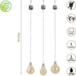 O'Daddy Solar Buiten Hanglamp Geel 9,8 X 9,8 X 14 Cm -Goedkope Hof Liefde Winkel 8718657954363 3