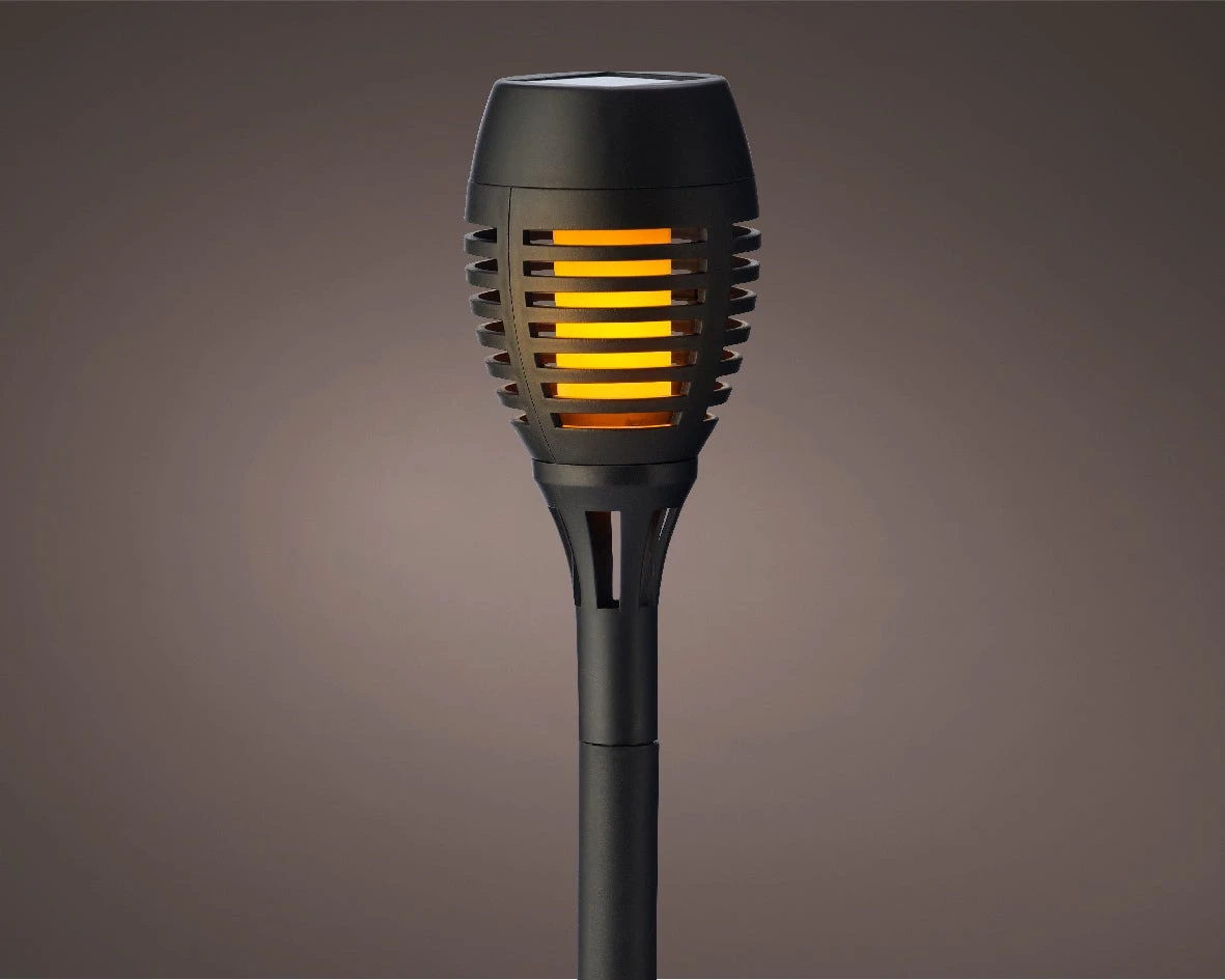 Lumineo Solar Fakkel Warm Wit Zwart D 7,5 H 27 Cm 4 Stuks 5 Lumineo Solar Fakkel Warm Wit Zwart D 7,5 H 27 Cm 4 Stuks - Afbeelding 3