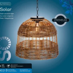 Lumineo LED-lamp Op Zonne-energie Naturel D 36 H 32 Cm 9 Lumineo LED-lamp Op Zonne-energie Naturel D 36 H 32 Cm -Goedkope Hof Liefde Winkel 8720194541807 3