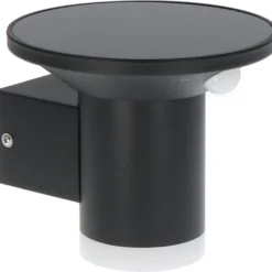 Intratuin LED Solar Wandlamp Ty Zwart D 16 X H 14,2 Cm