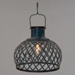 Intratuin Solar Lantaarn Blauw D 30 H 26 Cm -Goedkope Hof Liefde Winkel 8720196032013 2