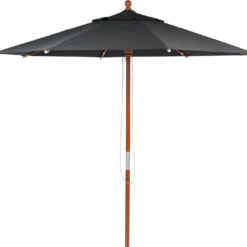Intratuin Parasol Napoli Zwart 80+UV D 300 Cm