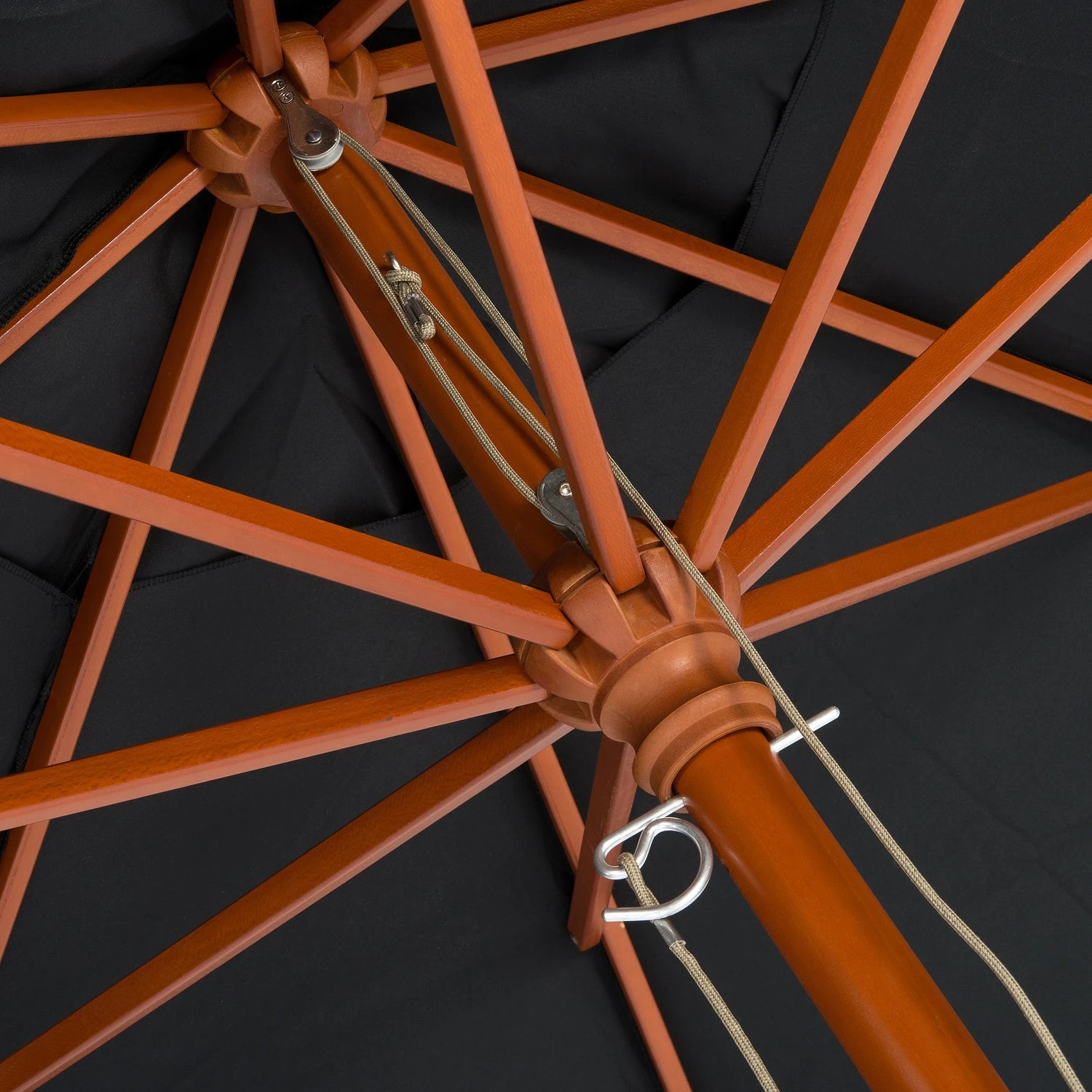 Intratuin Parasol Napoli Zwart 80+UV D 300 Cm 4 Intratuin Parasol Napoli Zwart 80+UV D 300 Cm - Afbeelding 2