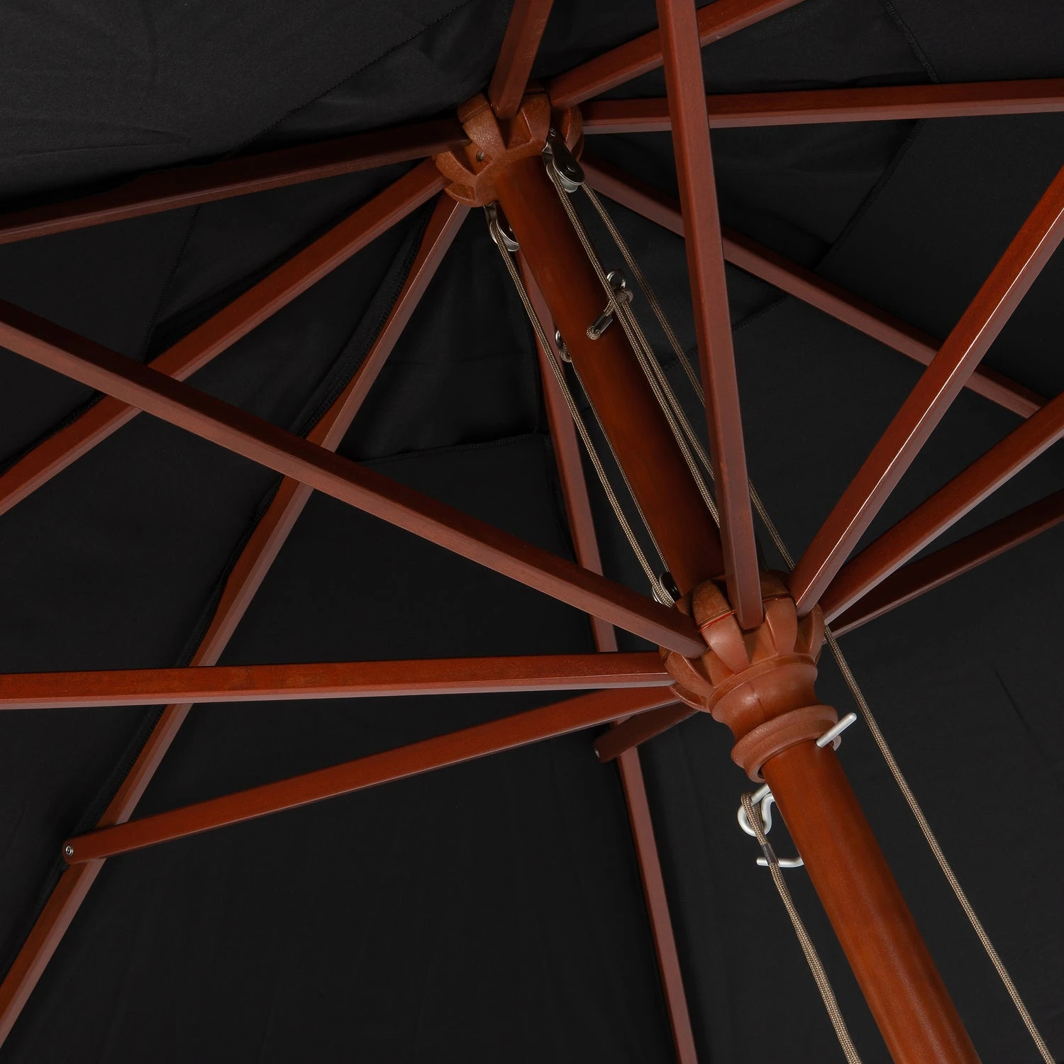 Intratuin Parasol Vienna Zwart 80+UV D 300 Cm 5 Intratuin Parasol Vienna Zwart 80+UV D 300 Cm - Afbeelding 3