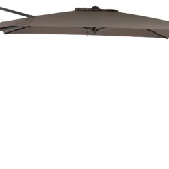 Intratuin Zweefparasol Bay Obravia Grijs / Taupe 50+UV 300 X 300 X 251 Cm
