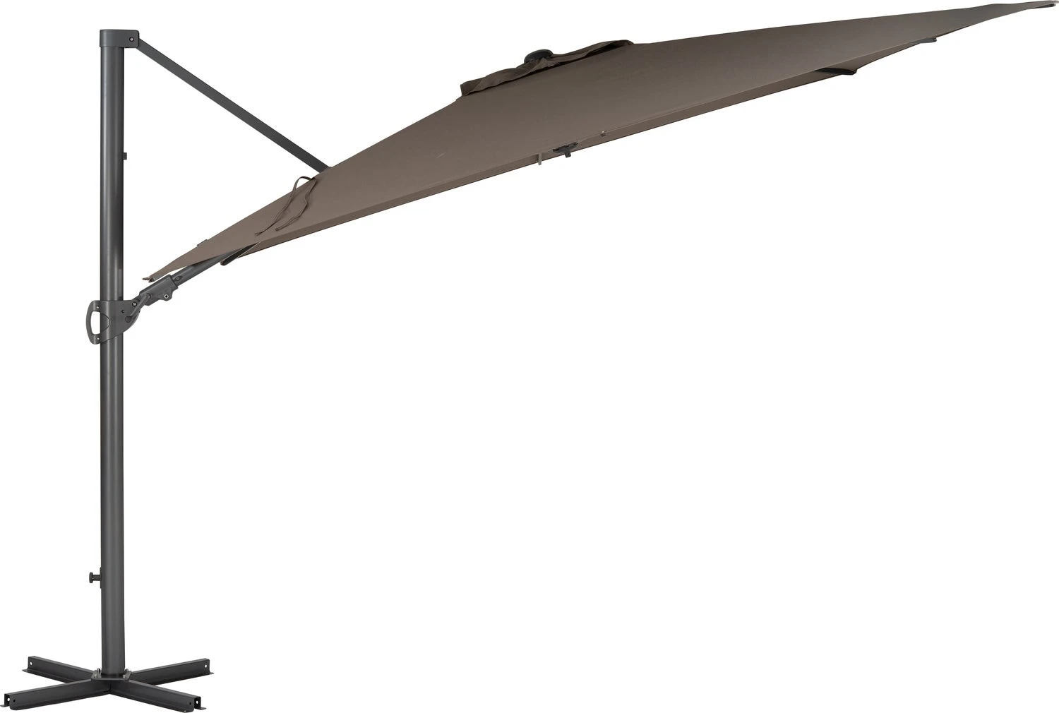 Intratuin Zweefparasol Bay Obravia Grijs / Taupe 50+UV 300 X 300 X 251 Cm 4 Intratuin Zweefparasol Bay Obravia Grijs / Taupe 50+UV 300 X 300 X 251 Cm - Afbeelding 2