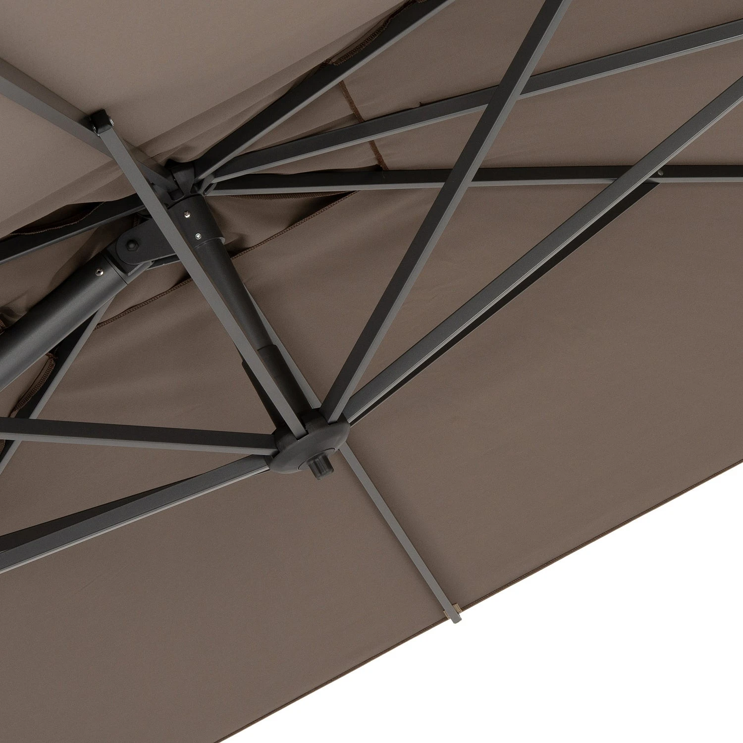 Intratuin Zweefparasol Bay Obravia Grijs / Taupe 50+UV 300 X 300 X 251 Cm 7 Intratuin Zweefparasol Bay Obravia Grijs / Taupe 50+UV 300 X 300 X 251 Cm - Afbeelding 5