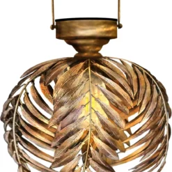 Intratuin LED Solar Hanglamp Goud D 20 H 23 Cm