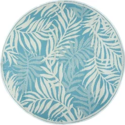 Intratuin Buitenkleed Palm Blauw D 180 Cm