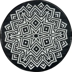 Intratuin Buitenkleed Modern Zwart D 180 Cm