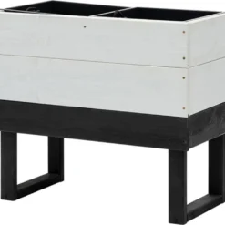 Intratuin Kweekbak Op Poten Dubba Wit / Zwart 61 X 33 X 54 Cm
