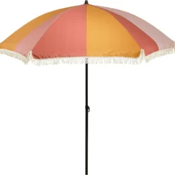 In The Mood Collection Parasol Oranje Strepen UV400 D 220 H 238 Cm
