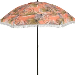 In The Mood Collection Parasol Groen Bladeren UV400 D 220 H 238 Cm