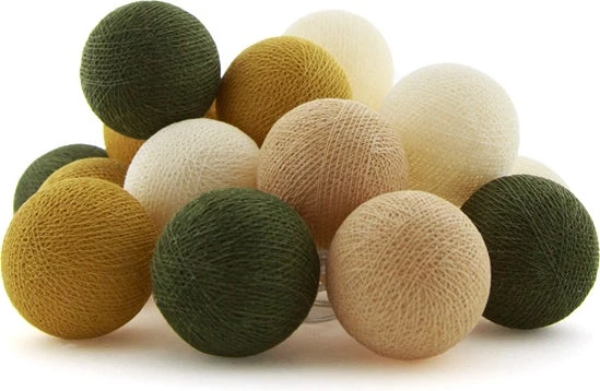 Cotton Ball Lights Lichtsnoer Sunflower Starter Kit Bruin/groen 7,4 M Met 20 Lampen 3 Cotton Ball Lights Lichtsnoer Sunflower Starter Kit Bruin/groen 7,4 M Met 20 Lampen